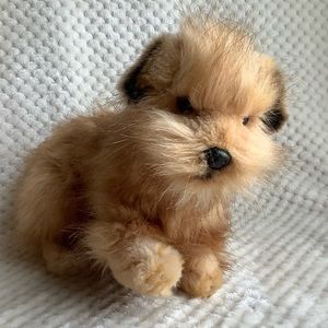 HANSA Toy Norfolk Terrier Realistic Dog Plush Stuffed Animal Toy Posable Legs